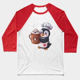 Penguin hot chocolate lover Baseball T-Shirt